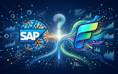 Microsoft Fabric and SAP Datasphere logo - Allston Yale